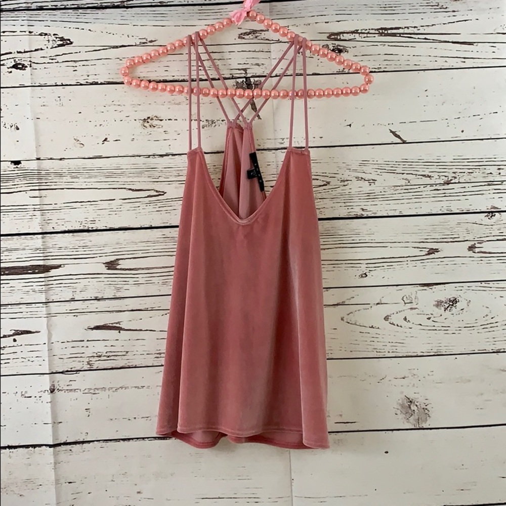 Racer back velvety tank